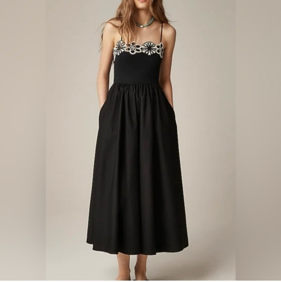 J. Crew Dresses & Skirts - New J. Crew Black and White Crochet Mixy Dress XXS  CL651